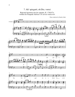 Completions of Mozart Aria Fragments -Sadie/Link - Piano-Vocal Score