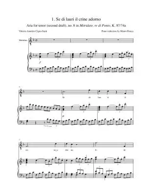 Completions of Mozart Aria Fragments -Sadie/Link - Piano-Vocal Score