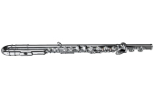 Di Zhao Flutes - DZB Silver Plated Bass Flute - Curved Headjoint