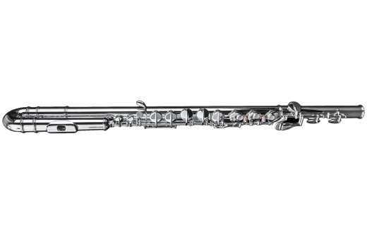 DZB Silver Plated Bass Flute - Curved Headjoint