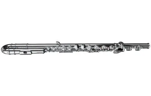 DZB Silver Plated Bass Flute - Curved Headjoint