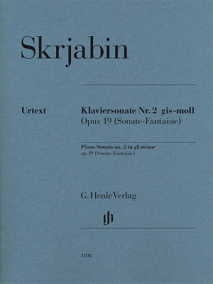 G. Henle Verlag - Sonata No.2 In G# Min, Op.19 (Sonate-Fantaisie) - Scriabin/Rubcova/Schneidt - Piano