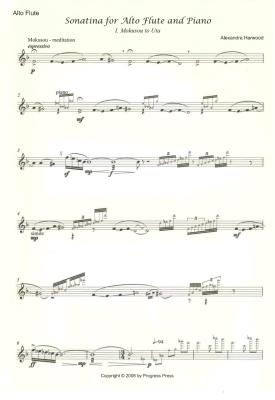 Sonatina - Harwood - Alto Flute/Piano - Sheet Music