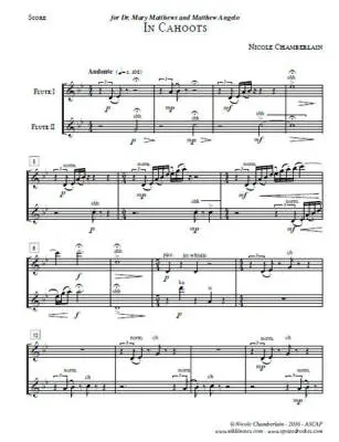 In Cahoots - Chamberlain - Flute Duet - Sheet Music