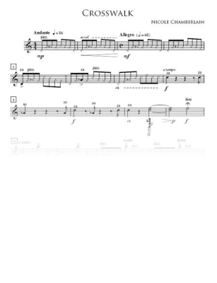 Crosswalk - Chamberlain - Solo Flute - Sheet Music
