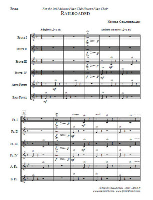 Railroaded - Chamberlain - Flute Choir - Score/Parts