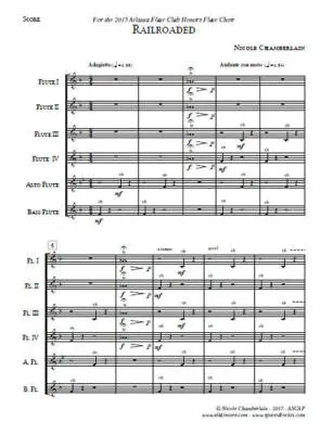 Railroaded - Chamberlain - Flute Choir - Score/Parts