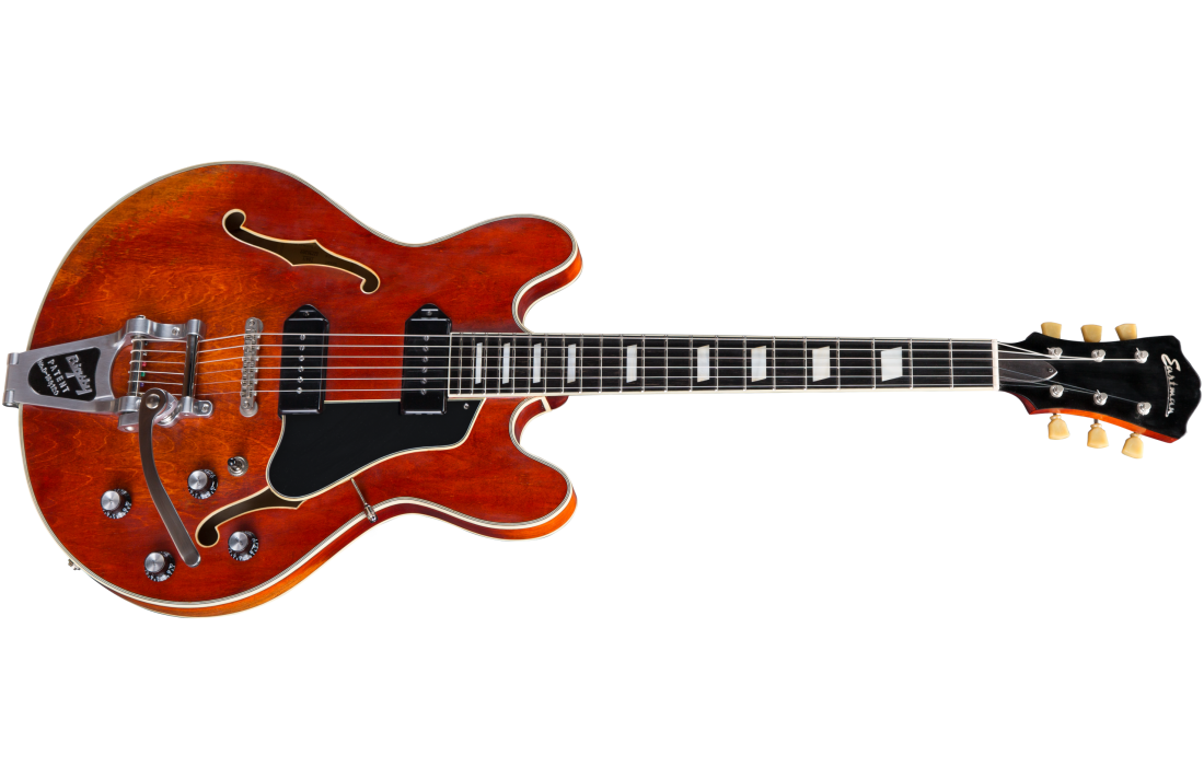 Eastman Guitars T64 V Thinline Hollowbody Electric Guitar With Hardshell Case Antique Varnish Classic Long McQuade