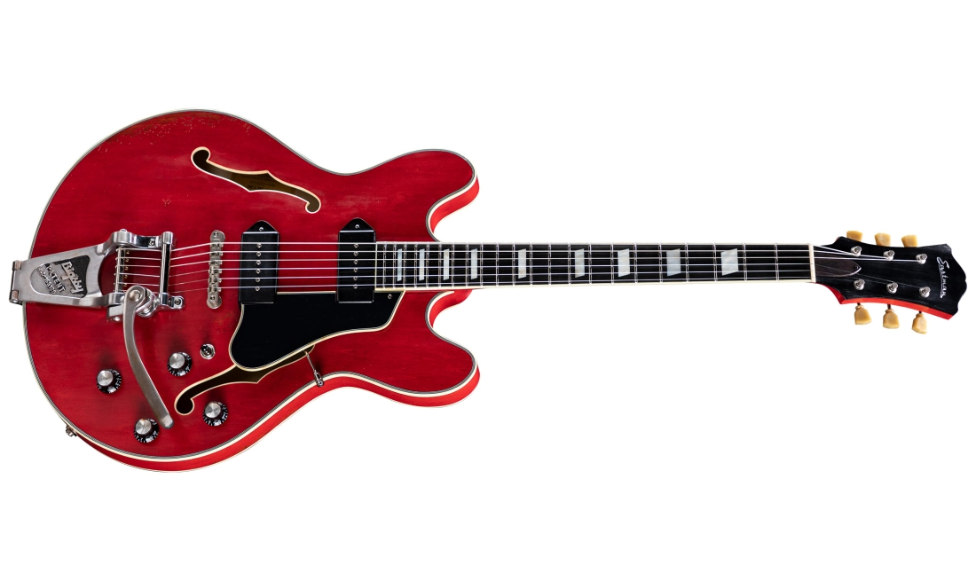 T64/V Thinline Hollowbody Electric Guitar with Hardshell Case - Antique Varnish Red