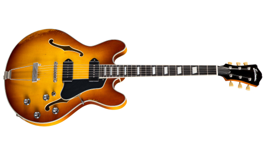 Eastman Guitars - T64/V-T Thinline Hollowbody Electric Guitar with Hardshell Case - Antique Varnish Goldburst