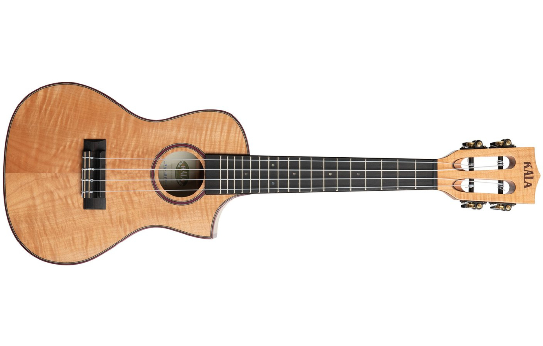 Solid Flame Maple Tenor Cutaway Ukulele