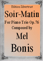 Soir-Matin for Piano Trio, Op.76 - Bonis - Flute/Cello/Piano - Score/Parts