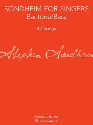 Hal Leonard - Sondheim For Singers - Sondheim/Walters - Baritone/Bass Voice/Piano - Book
