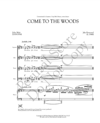 Come to the Woods - Muir/Runestad - SATB