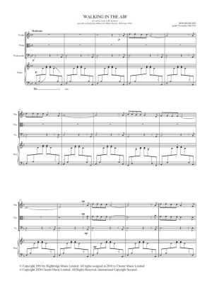 Walking in the Air (from The Snowman) - Blake - Piano Quartet - Score/Parts