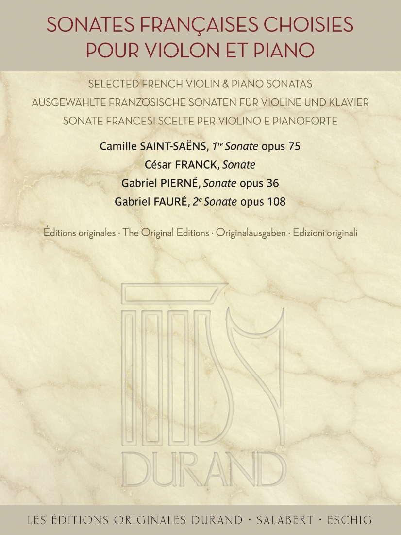 Sonates Francaises Choisies - Violin/Piano - Book