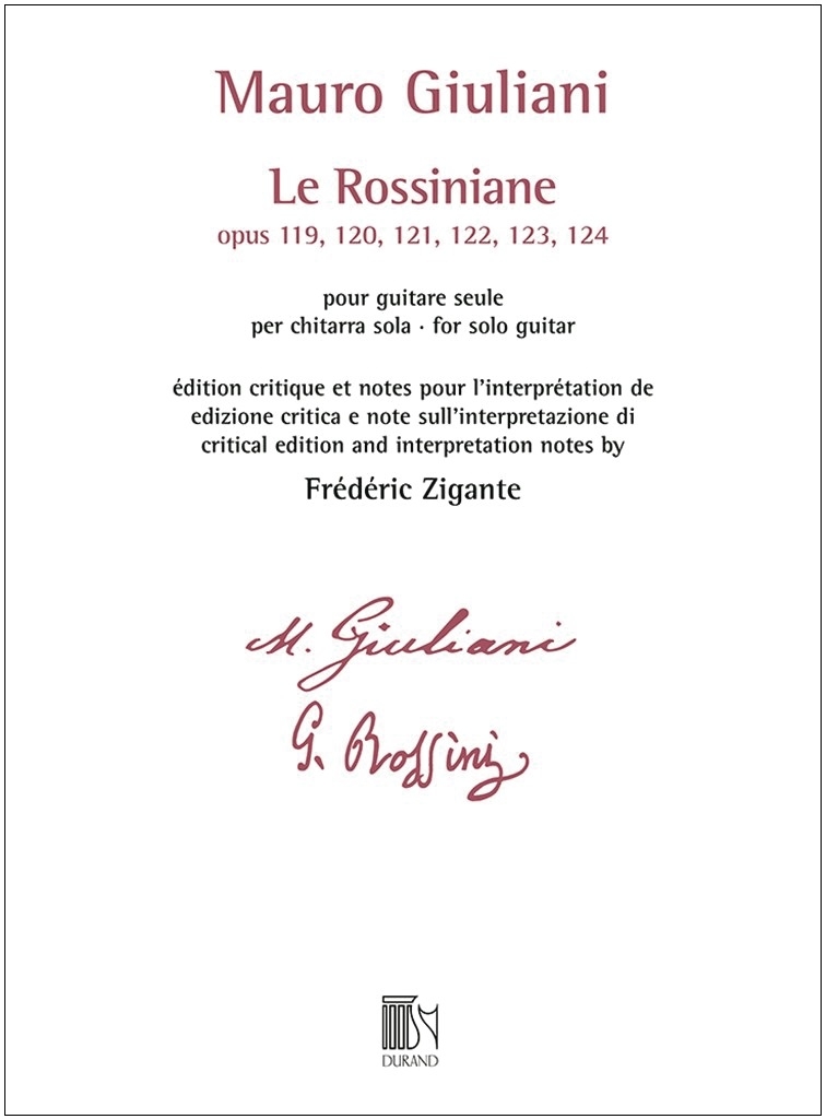 Le Rossiniane Op. 119, 120, 121, 122, 123, 124 - Giuliani/Zigante - Classical Guitar - Book