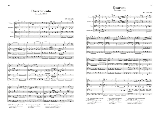 String Quartets Volume I (Salzburg Divertimenti, Italian Quartets) - Mozart/Seiffert - Study Score - Book