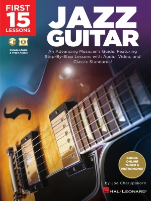 First 15 Lessons: Jazz Guitar - Charupakorn - Book/Media Online