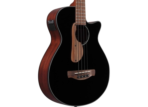 AEG24E Acoustic/Electric Bass Guitar - Black High Gloss