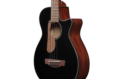 AEG24E Acoustic/Electric Bass Guitar - Black High Gloss