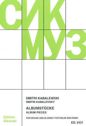 Album Pieces - Kabalevsky /Furtunatow /Kirkor /Sorokin - Violin/Piano