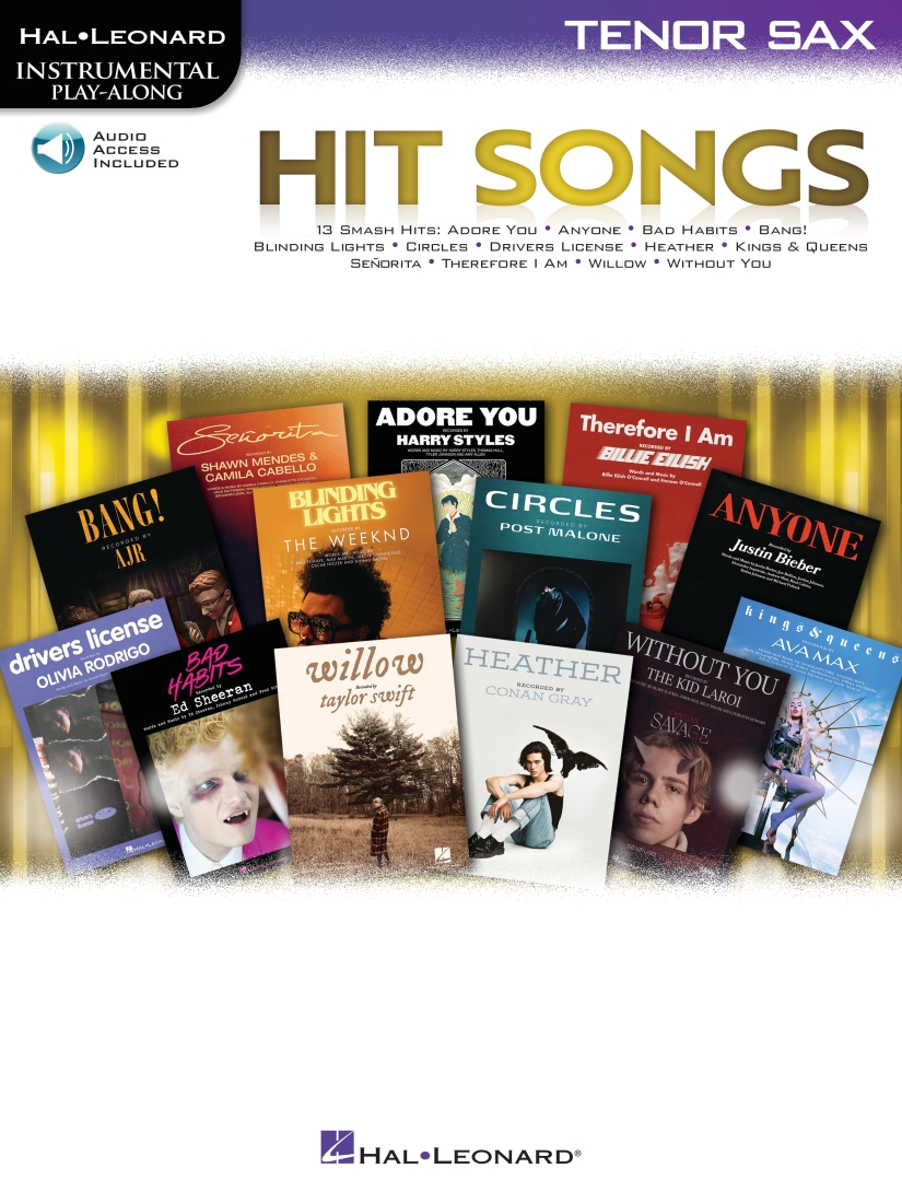 Hit Songs: Instrumental Play-Along - Tenor Sax - Book/Audio Online