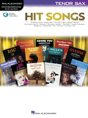 Hal Leonard - Hit Songs: Instrumental Play-Along - Tenor Sax - Book/Audio Online