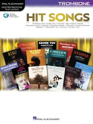 Hal Leonard - Hit Songs: Instrumental Play-Along - Trombone - Book/Audio Online