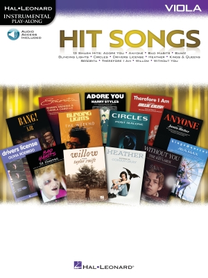 Hal Leonard - Hit Songs: Instrumental Play-Along - Viola - Book/Audio Online