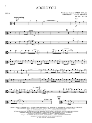 Hit Songs: Instrumental Play-Along - Viola - Book/Audio Online