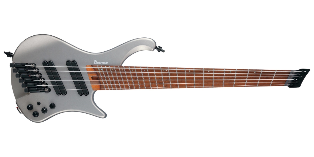 EHB Ergonomic Headless Bass, 6-String Multi scale w/Bag - Metallic Gray Matte
