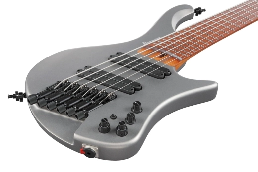 EHB Ergonomic Headless Bass, 6-String Multi scale w/Bag - Metallic Gray Matte