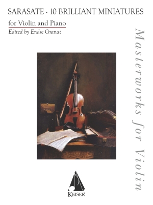 Lauren Keiser Music Publishing - 10 Brilliant Miniatures - Sarasate/Granat - Violin/Piano - Book