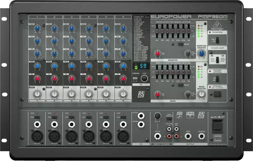900 Watt 6 Channel Powered Mixer w/Multi-FX Processor