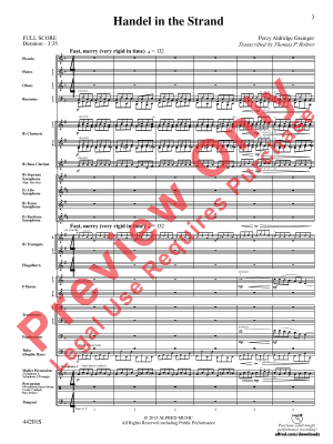 Handel in the Strand - Grainger/Rohrer - Concert Band - Gr. 4.5