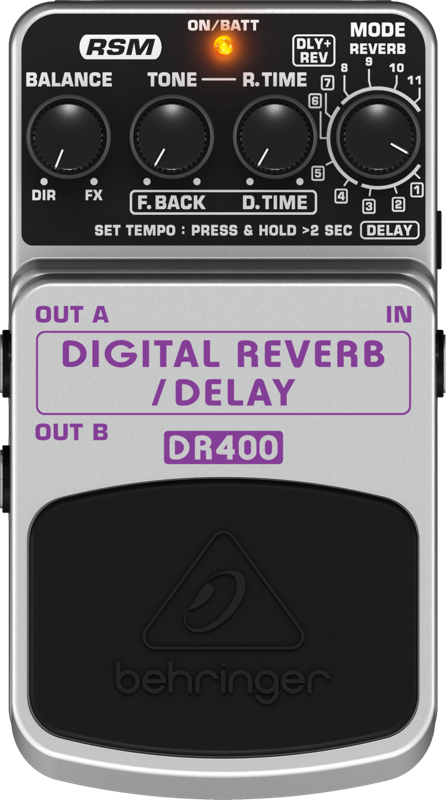 Digital Stereo Reverb/Delay Effects Pedal