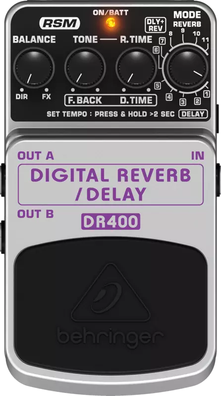 Digital Stereo Reverb/Delay Effects Pedal