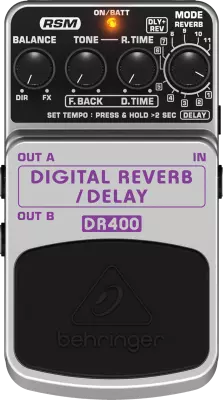 Digital Stereo Reverb/Delay Effects Pedal