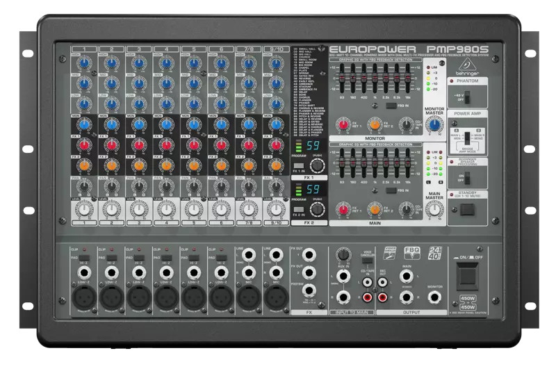900 Watt 10 Channel Powered Mixer w/Dual Multi-FX