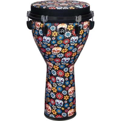 Meinl - 12 Jumbo Djembe with Matching Synthetic Designer Head, Day of the Dead