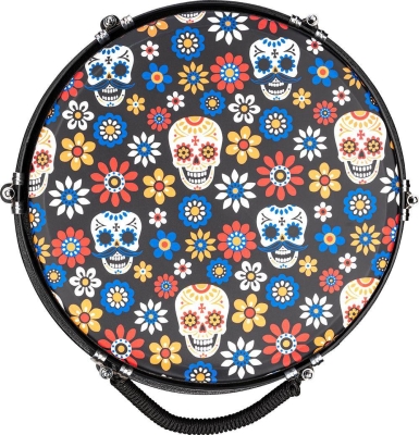 12\'\' Jumbo Djembe with Matching Synthetic Designer Head, Day of the Dead