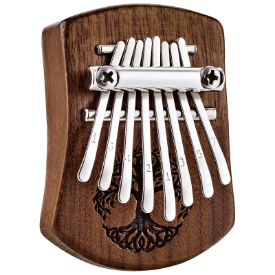 Sonic Energy 8 Note Kalimba with Tree of Life Carving