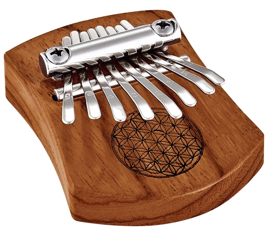 Sonic Energy 8 Note Kalimba with Flower of Life Carving