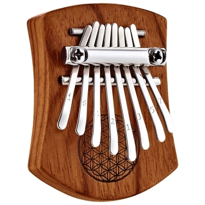 Sonic Energy 8 Note Kalimba with Flower of Life Carving