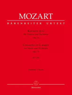 Baerenreiter Verlag - Concerto for Violin and Orchestra no. 3 G major K. 216 - Full Score