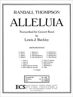 ECS Publishing - Alleluia - Buckley/Thompson - Concert Band - Gr. 4