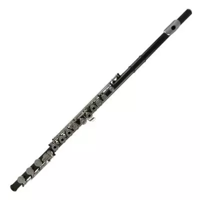 3OB-BLK - Flte en nickel noir - Sol dcal - Plaque d\'embouchure en argent sterling