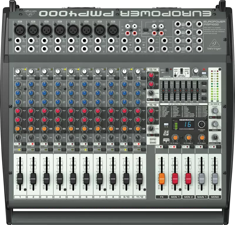 1600 Watt 16 Channel Powered Mixer