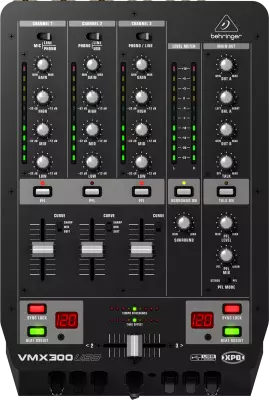 3 Channel DJ Mixer w/Usb Audio Interface